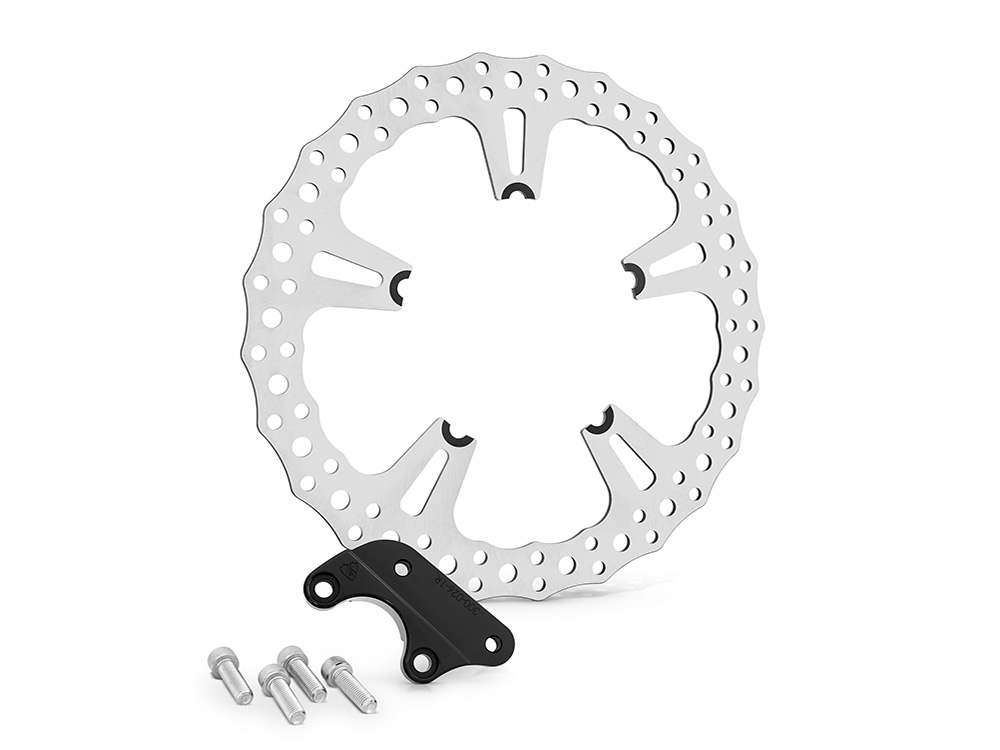 Arlen Ness 15in. Left & Right Hand Front Jagged Big Brake Disc Rotors. Fits V-Rod 2006-2017 with OEM Cast Wheel