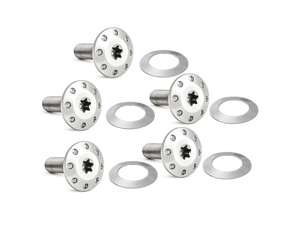 Arlen Ness Titanium Holeshot Front Brake Rotor Bolts – Polished. Fits Most Touring 2014-2024 with Spoke Mounted Disc