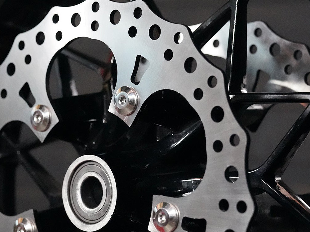 Arlen Ness Forged Front Brake Rotor Bolts – Stainless. Fits Most Touring 2014-2024 with Spoke Mounted Disc