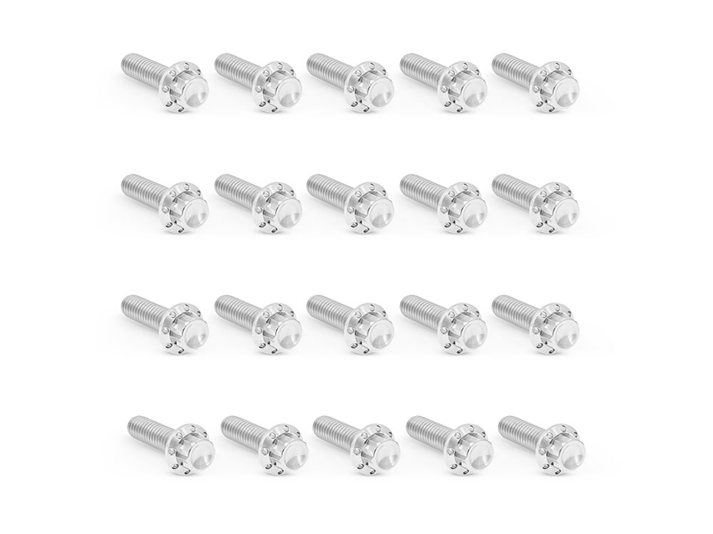 Arlen Ness Titanium 12-Point Rocker Cover Bolt Kit – Polished. Fits Milwaukee-Eight 2017up