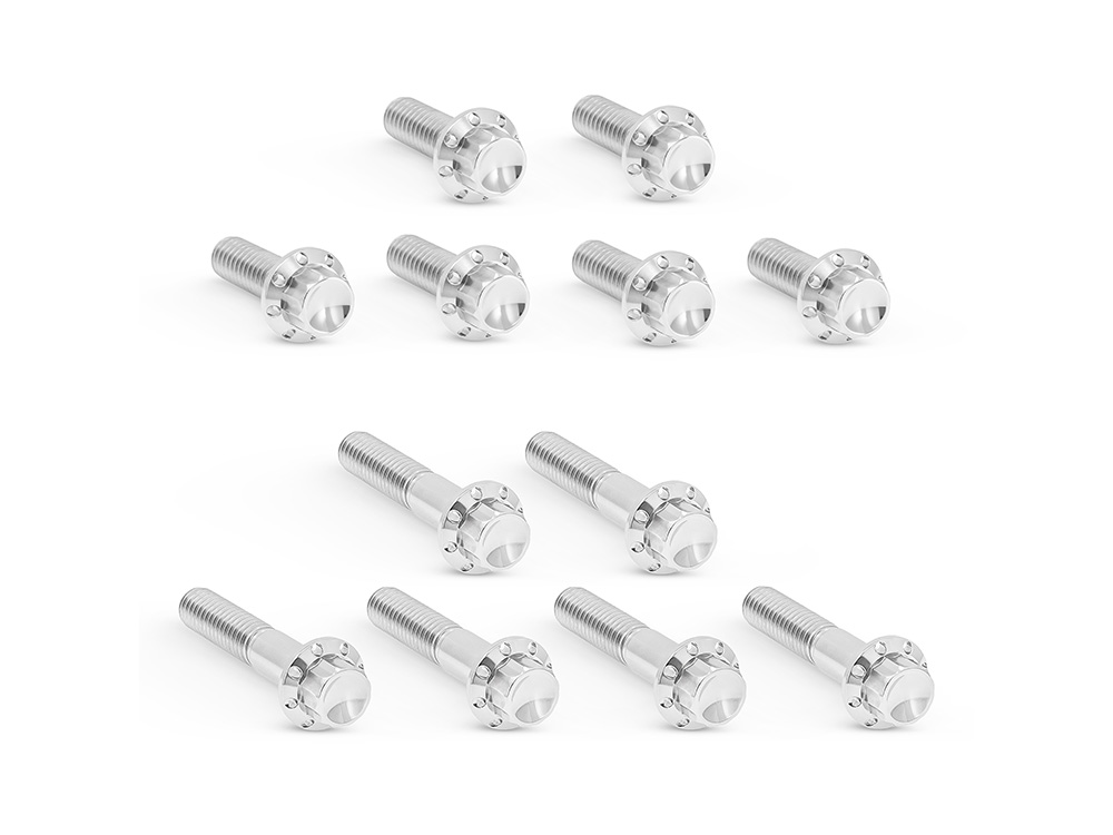 Arlen Ness Titanium 12-Point Rocker Cover Bolt Kit – Polished. Fits Twin Cam 1999-2017