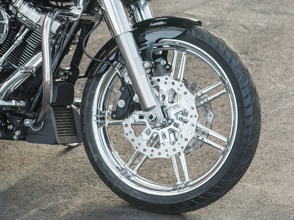 Arlen Ness 11.8in. Front 7-Valve Disc Rotor – Chrome. Fits Dyna 2006-2017, Softail 2015up, Sportster 2014-2021 & Some Touring 2008up.