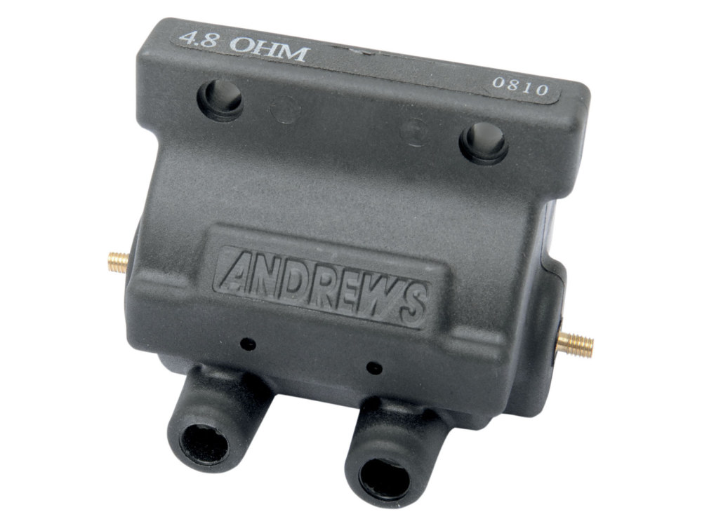 Andrews Products Ignition Coil – Black. Fits Big Twin & Sportster 1965-1998 with Points.