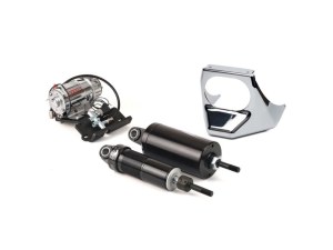 Arnott Motorcycle Air Suspension Rear Air Shock Absorbers – Black with Chrome Handlebar Switch. Fits Softail 2001-2017. Arnott Motorcycle Air Suspension Rear Air Shock Absorbers – Black with Chrome Handlebar Switch. Fits Softail 2001-2017.