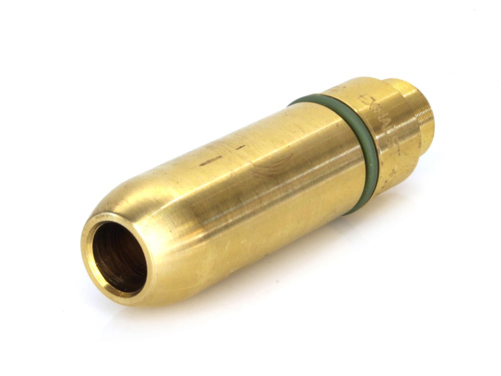 AVV Oversize Exhaust Valve Guide. Fits Big Twin 1984-2004 & Sportster 1986-2004. +.001in. Outside Diameter. OEM Replacement.