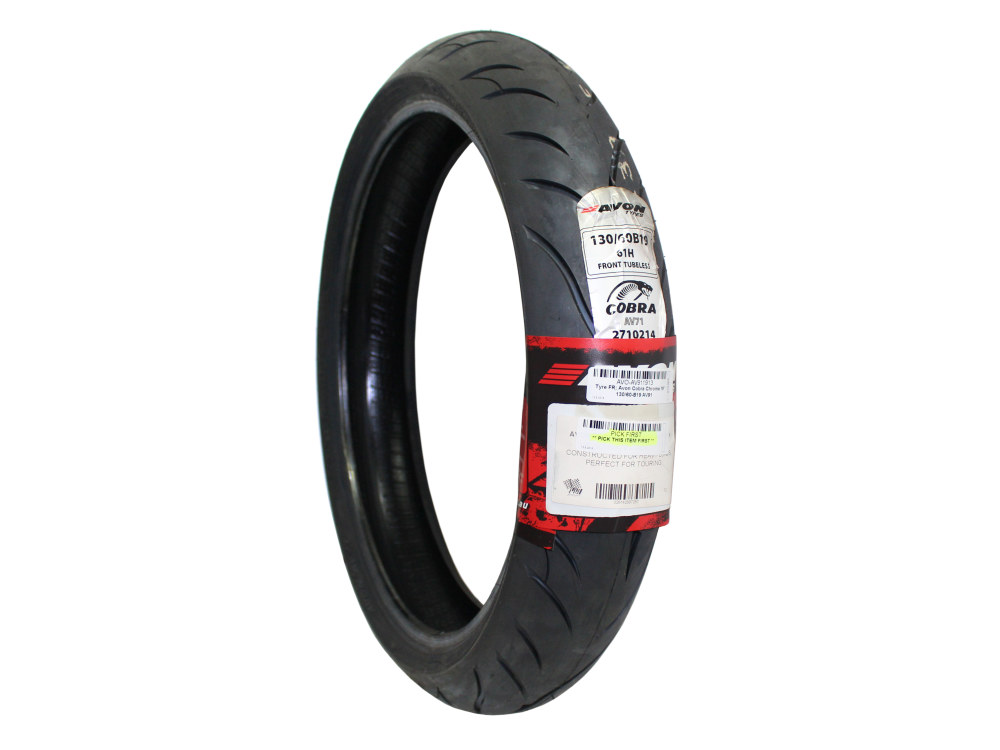 Avon Tyres Avon Cobra Chrome 19in. Front Tyre. 130/60-B19 AV91.