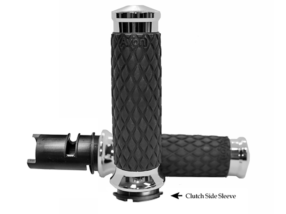 Handgrips; Diamond Contour Chr