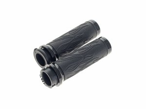 Avon Grips Flame Handgrips – Black. Fits H-D with Throttle Cable Avon Grips Flame Handgrips – Black. Fits H-D with Throttle Cable