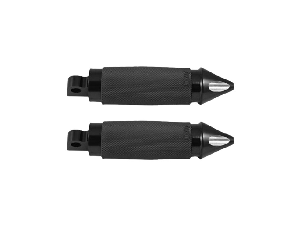 Avon Grips Spike Custom Contour Footpegs – Black. Fits H-D.