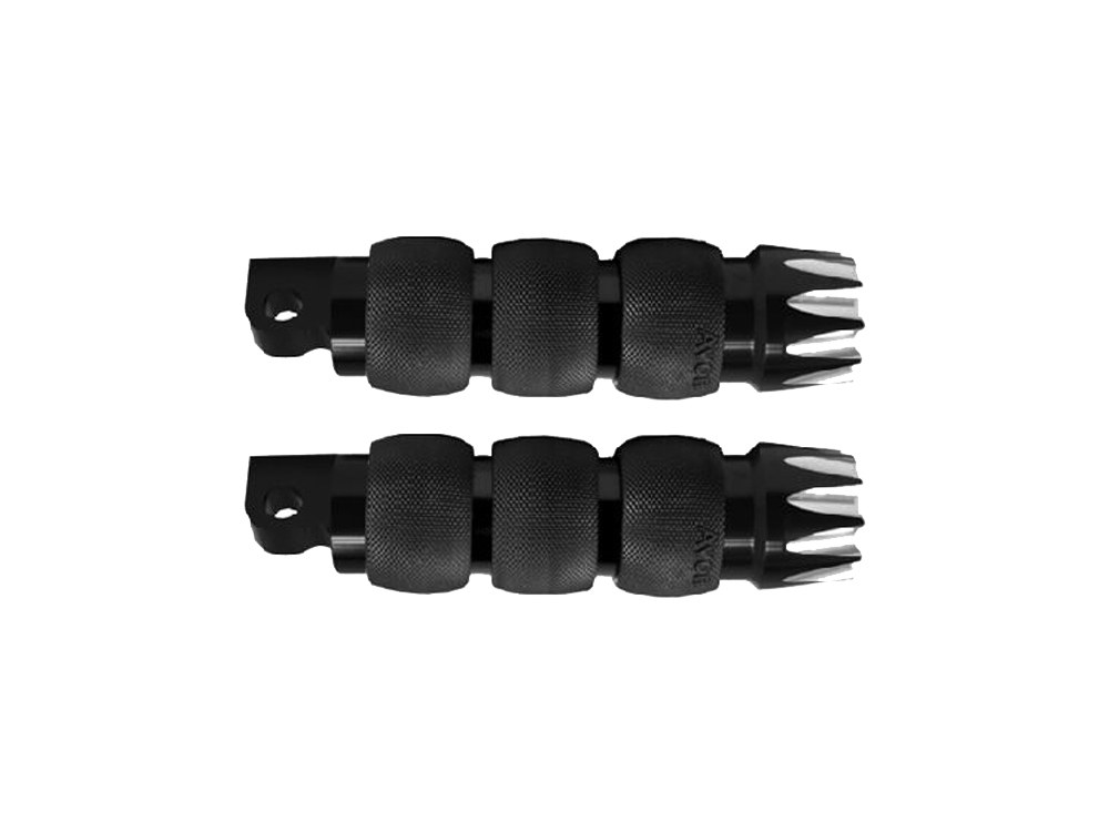 Avon Grips Excalibur Air Cushion Footpegs – Black. Fits H-D.