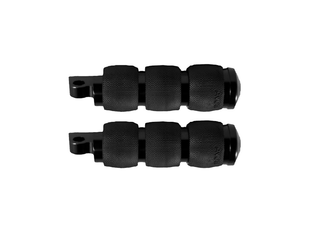 Avon Grips Air Cushion Footpegs – Black. Fits H-D.