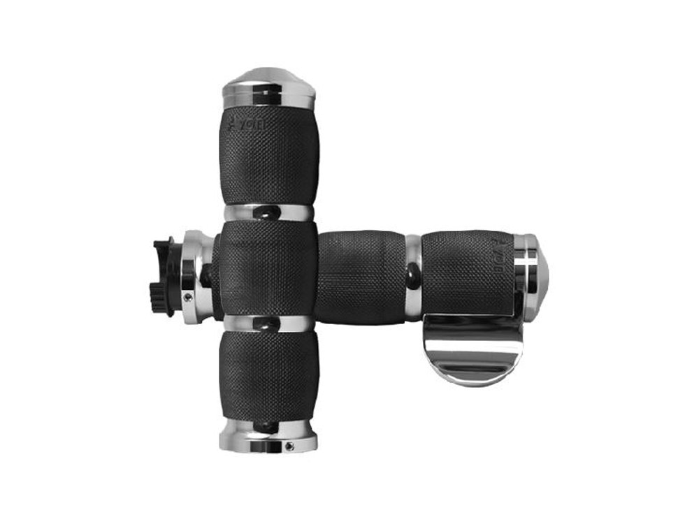 Handgrips; Air Cushion METRIC Chr
