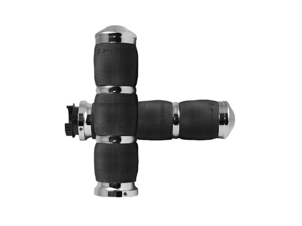 Avon Grips Air Cushion Handgrips – Chrome. Fits Various Metric Models.