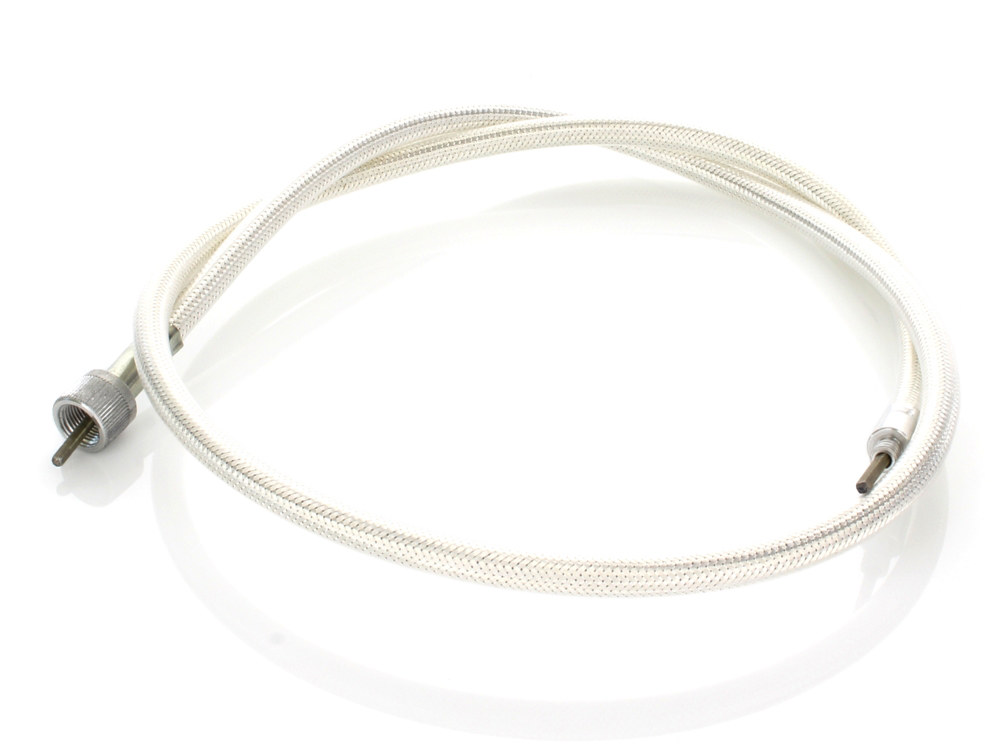 Barnett CLUTCHES 40in. Speedo Cable with 12mm Nut – Platinum Braided.