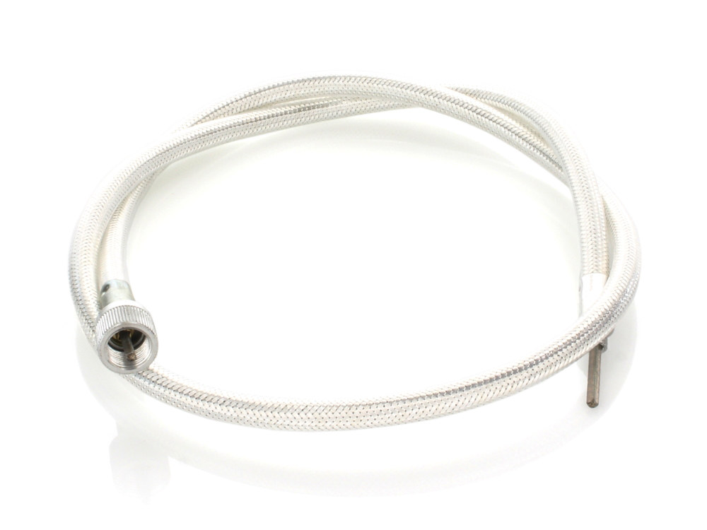 Barnett CLUTCHES 35in. Speedo Cable with 12mm Nut –  Platinum Braided.