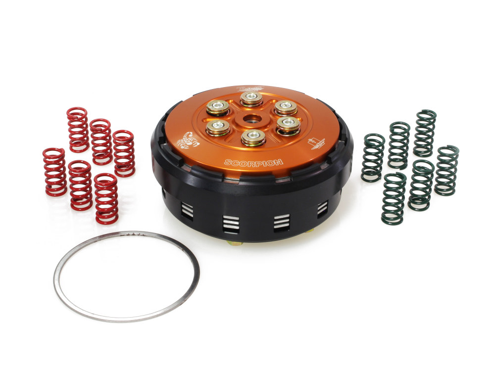 Barnett CLUTCHES Complete Scorpion Billet Clutch with Basket. Fits 6sp Twin Cam 2007-2017 With Hydraulic Clutch.