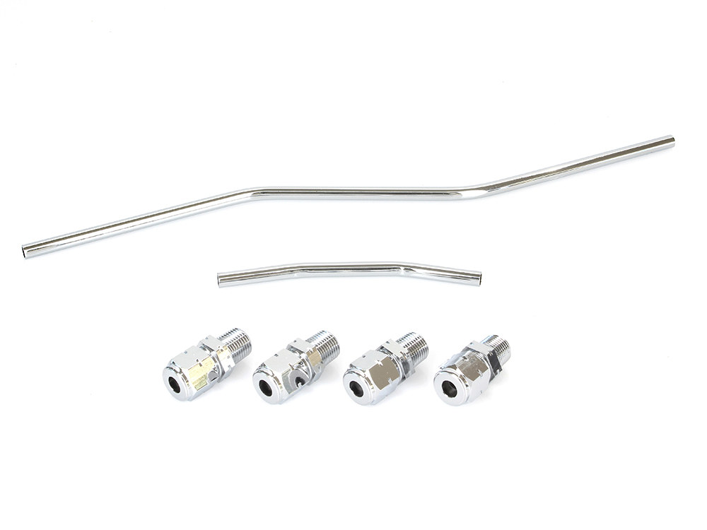 Rollies Speed Shop Rocker Oil Line Kit – Chrome. Fits Big Twin 1966-1984.