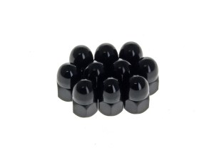 Rollies Speed Shop 5/16-24 UNF Acorn OEM Style Nuts – Black. Pack of 10. Fits HD Mirror Stems Rollies Speed Shop 5/16-24 UNF Acorn OEM Style Nuts – Black. Pack of 10. Fits HD Mirror Stems