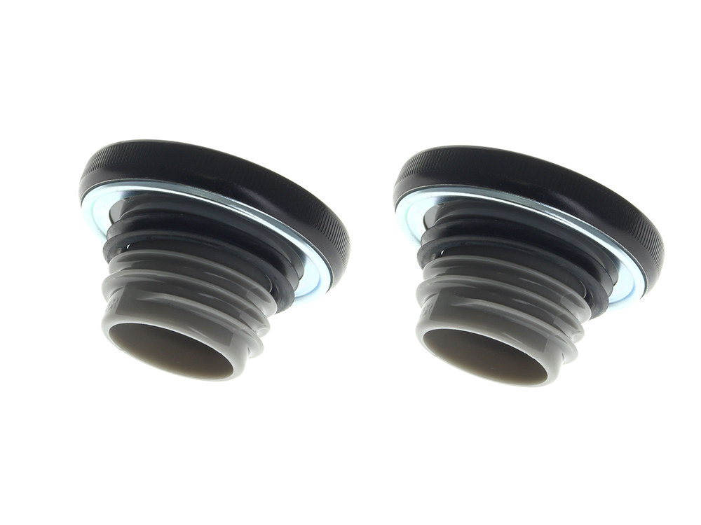 Rollies Speed Shop Screw In Fuel Caps – Gloss Black. Fits H-D 1996up.