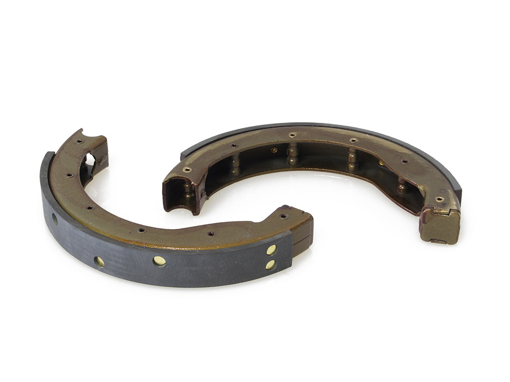 Rollies Speed Shop Brake Shoes. Fits Front on Big Twin 1949-1971, Front on Sportster 1954-1963 & Rear on Sportster 1954-1978 Models with Mechanical Brake Drum.