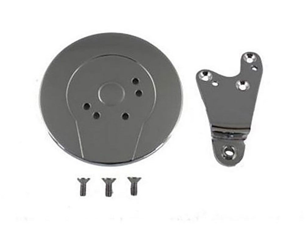 Rollies Speed Shop Dust Shield & Shift Lever Kit – Chrome. Fits FLH 1952-Early 1979 with 4 Speed Ratchet Lid Transmission.