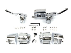 Rollies Speed Shop Handlebar Control Kit – Chrome. Fits Big Twin & Sportster 1982-1995 Models with Single Disc Rotors. Rollies Speed Shop Handlebar Control Kit – Chrome. Fits Big Twin & Sportster 1982-1995 Models with Single Disc Rotors.