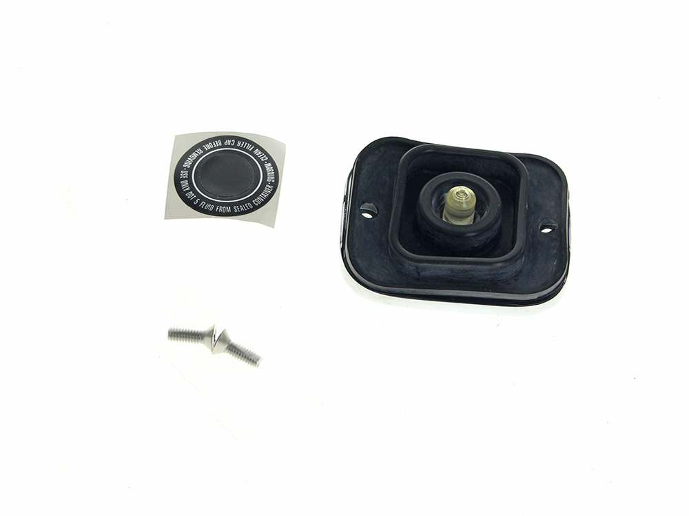 Rollies Speed Shop Front Master Cylinder Cap with Sight Glass – Chrome. Fits Big Twin & Sportster 1996-2005.