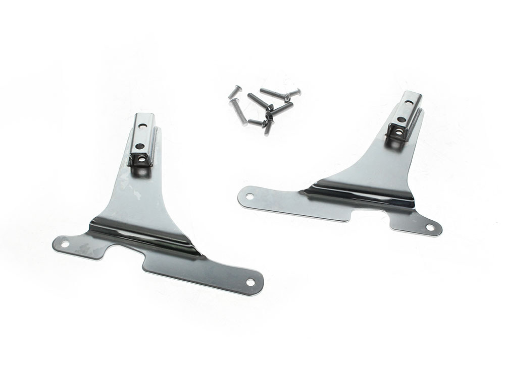 Rollies Speed Shop Sissy Bar Side Straps – Chrome. Fits Sportster 1994-2003