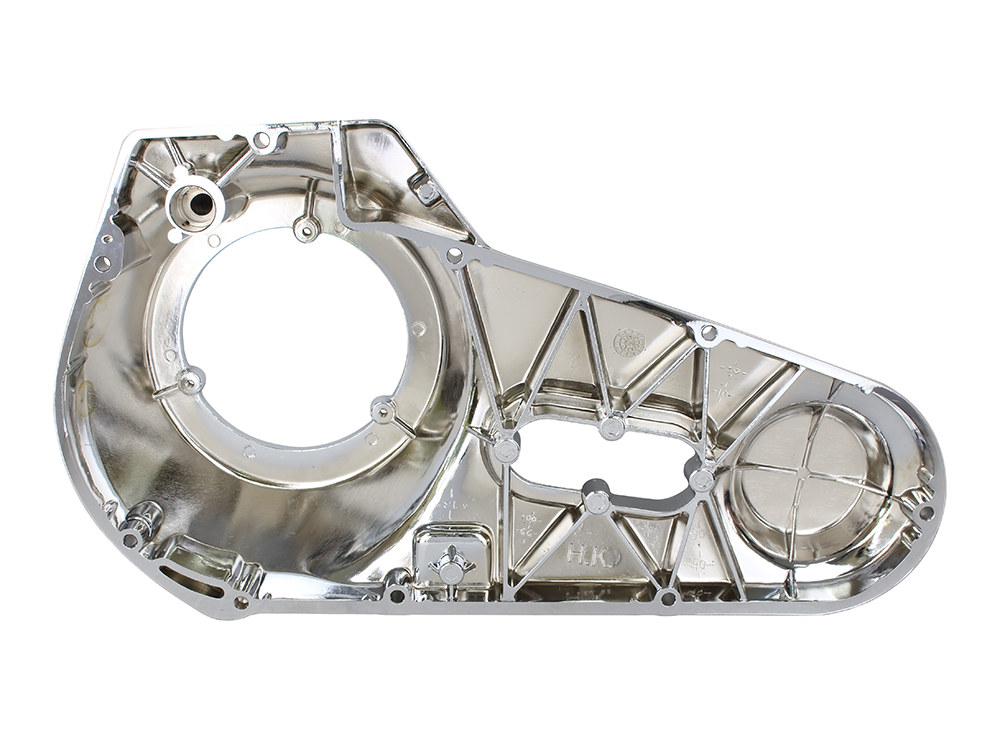 Rollies Speed Shop Outer Primary Cover – Chrome. Fits 4Spd FX 1965-1986 & Softail 1984-1988.