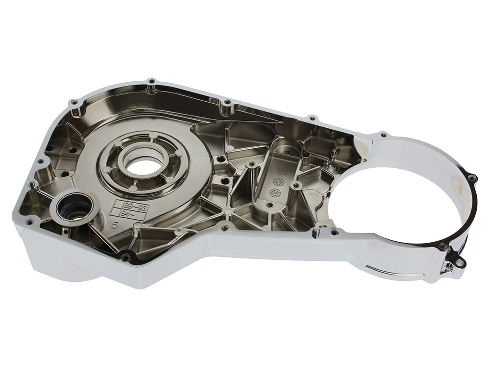 Rollies Speed Shop Inner Primary Cover – Chrome. Fits Softail 1989-1993.