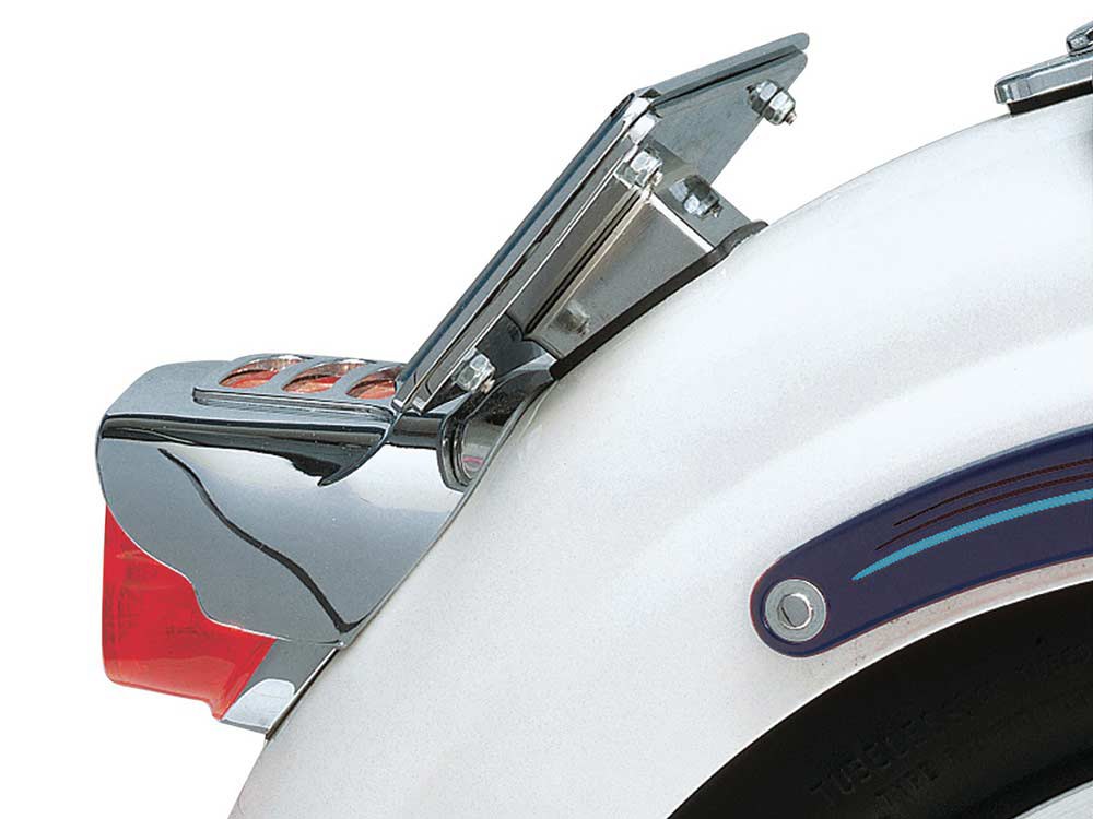 Rollies Speed Shop Laydown Original Style Number Plate Mount – Chrome.