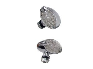 Rollies Speed Shop LED Cateye Turn Signals – Chrome. Rollies Speed Shop LED Cateye Turn Signals – Chrome.
