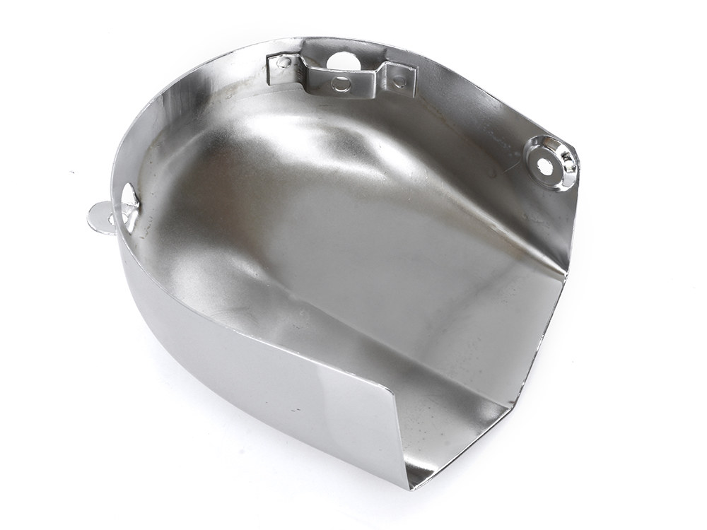 Rollies Speed Shop Horn Cover – Chrome. Fits Big Twin 1976-1990 & Sportster 1976-1985.