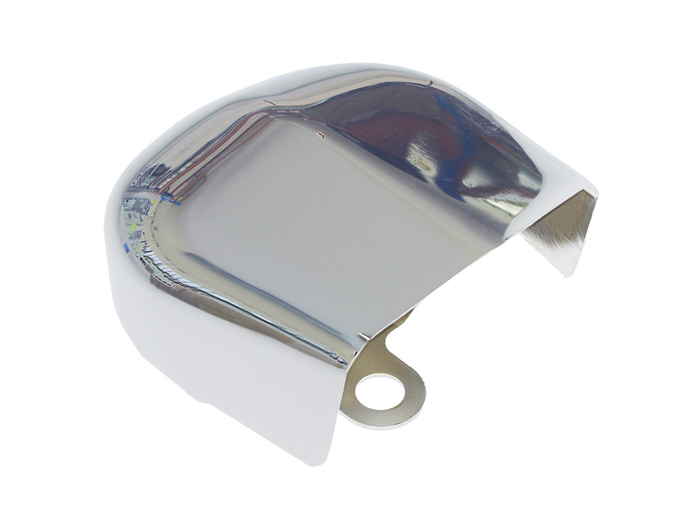 Rollies Speed Shop Horn Cover – Chrome. Fits Softail 1993-2017, Dyna 1993-2017, Touring 1993-2016 & Sportster 1993-2021.