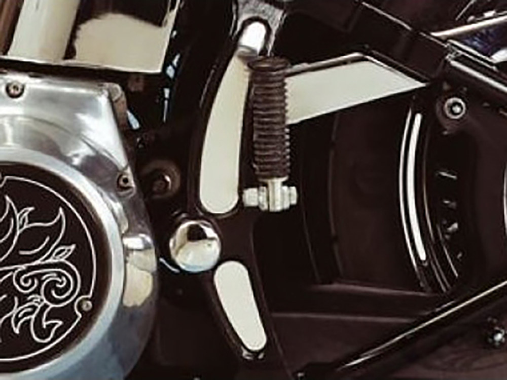 Rollies Speed Shop Frame Inserts – Chrome. Fits Softail 1986-2006.