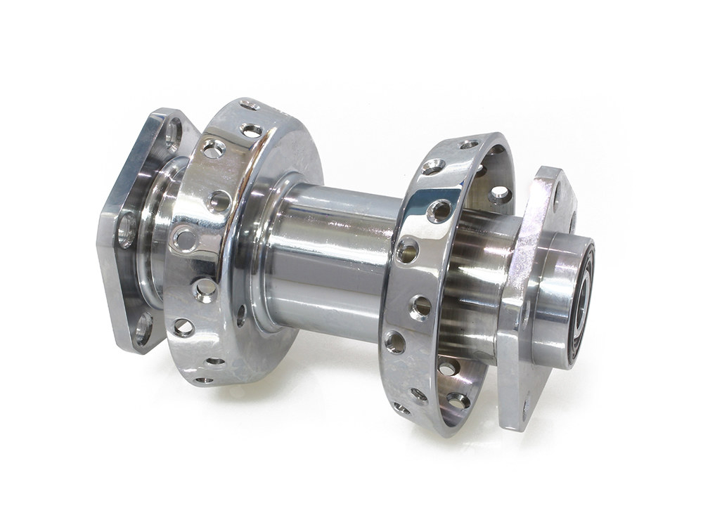 Rollies Speed Shop Rear Wheel Hub – Chrome. Fits Big Twin & Sportster 1986-1999.