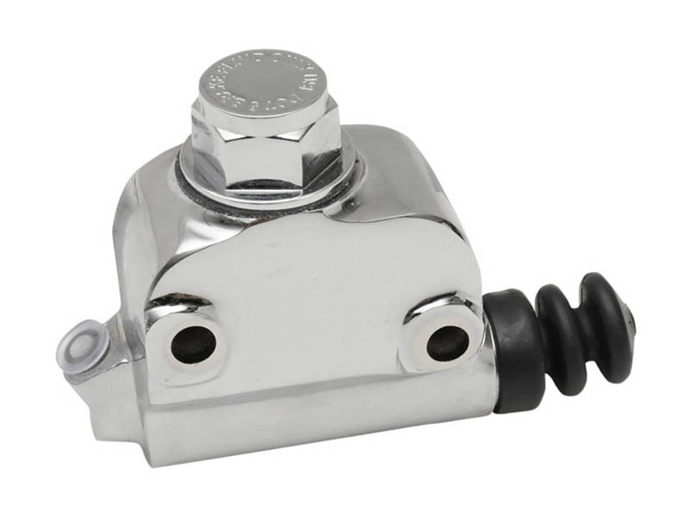 Rollies Speed Shop Lockheed Style Rear Brake Master Cylinder – Chrome. Fits Big Twin 1973-1979 with Disc Brake.