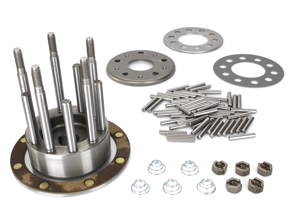 Rollies Speed Shop 5 Stud Clutch Hub with Long Rollers. Fits 4Spd Big Twin 1936-1984 with Original H-DDry Clutch