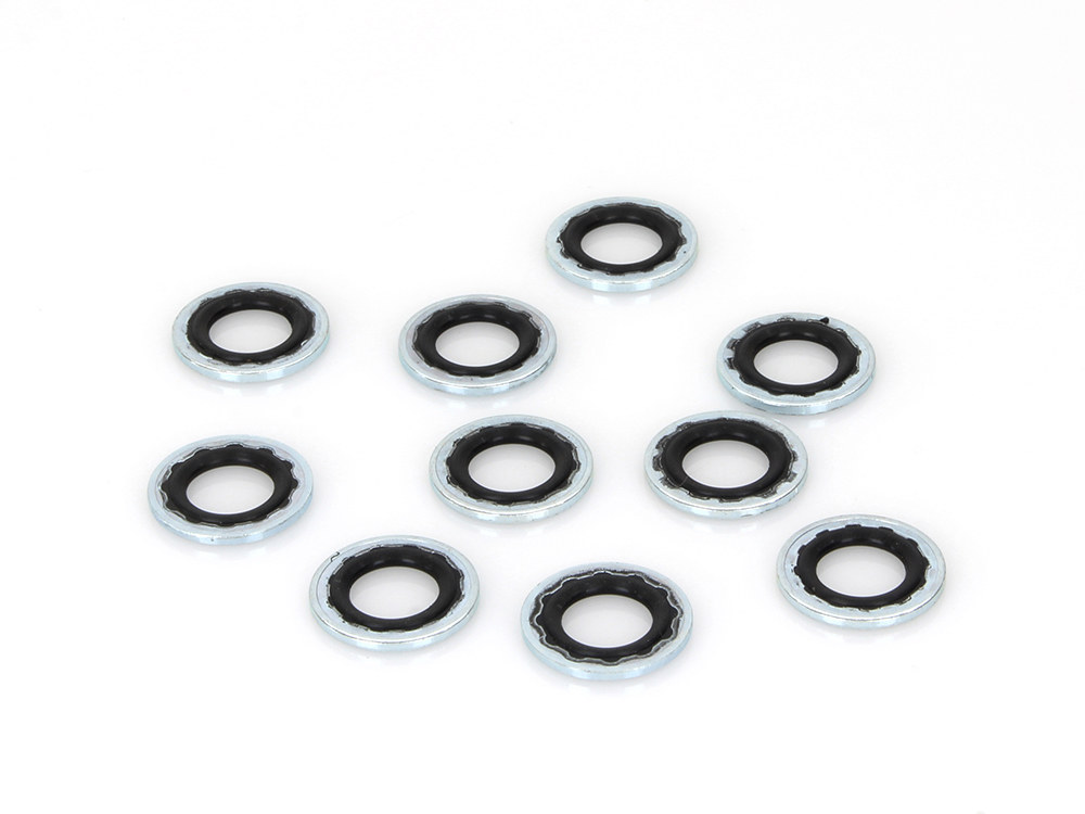 Rollies Speed Shop 10mm Brake Banjo Washer with Rubber Sealing Washer – Pack of 10.