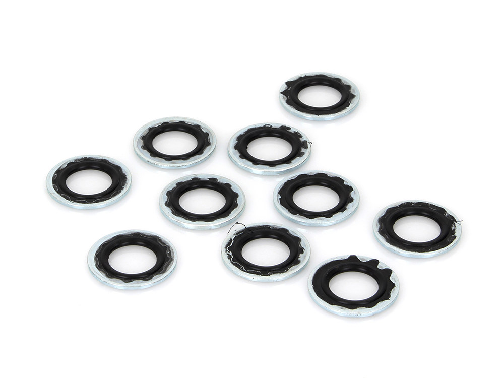 Rollies Speed Shop 12mm Brake Banjo Washer with Rubber Sealing Washer – Pack of 10.