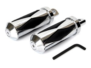 Rollies Speed Shop Large Diamond Style Footpegs with Male Mount – Chrome. Rollies Speed Shop Large Diamond Style Footpegs with Male Mount – Chrome.
