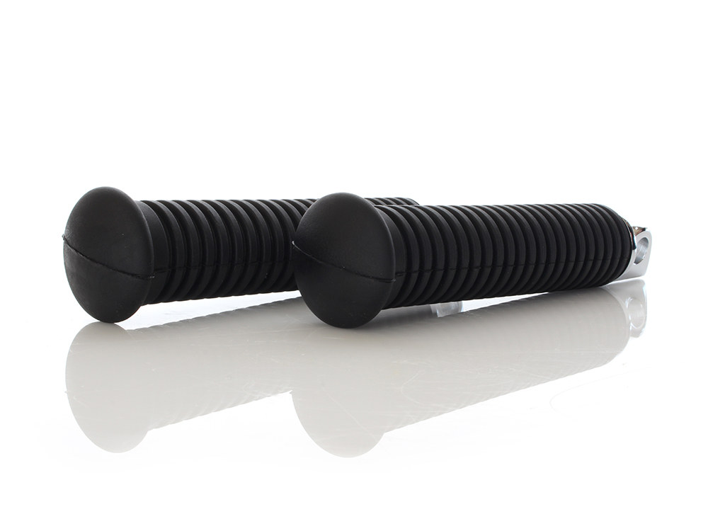 Rollies Speed Shop Extended Footpegs with Black Rubber & Male Mount.
