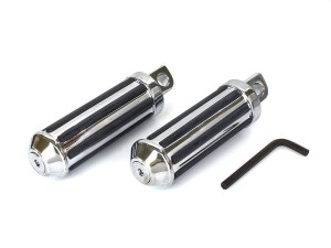 Rollies Speed Shop Small Rail Style Footpegs with Male Mount – Chrome. Rollies Speed Shop Small Rail Style Footpegs with Male Mount – Chrome.