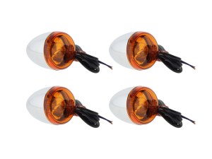 Rollies Speed Shop Bullet Turn Signal Kit with Amber Lens – Chrome. Fits Softail 2000-2017, Dyna 1991-2017 & Sportster 1990-2003. Rollies Speed Shop Bullet Turn Signal Kit with Amber Lens – Chrome. Fits Softail 2000-2017, Dyna 1991-2017 & Sportster 1990-2003.
