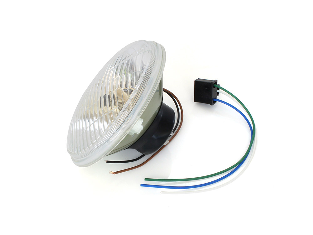 Rollies Speed Shop 5-3/4in. Headlight Lens with H4 Bulb & 5W Park Light.