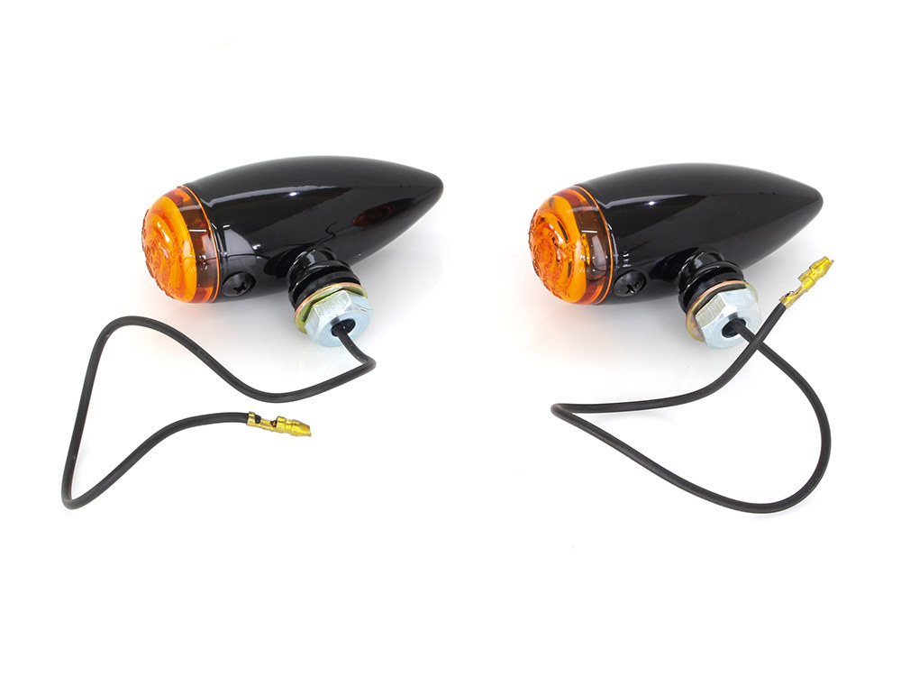 Rollies Speed Shop Mini Stretch Bullet Turn Signal – Gloss Black.