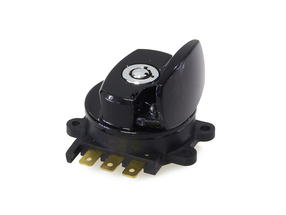 Rollies Speed Shop Ignition Switch – Gloss Black. Fits Softail 1996-2002, Road King 1994-2002 & Dyna Wide Glide 1993-2002.