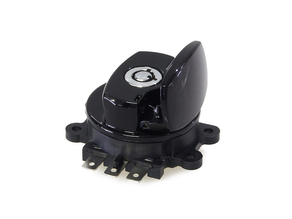 Rollies Speed Shop Ignition Switch – Gloss Black. Fits Softail 2003-2010, Road King 2003-2013 & Dyna Wide Glide 2003-2011.