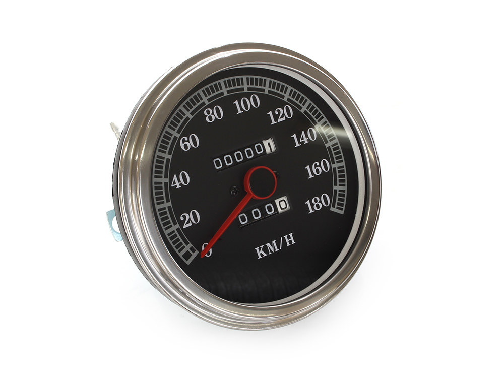 Rollies Speed Shop 5in. KPH Speedometer. Fits Softail 1991-1995.