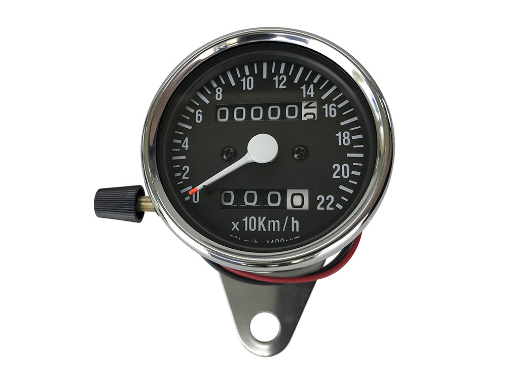 Rollies Speed Shop KPH Mini Speedo with Trip Meter & 2:1 Ratio.